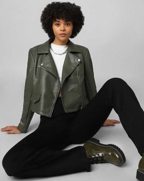 Reiss gia leather biker jacket hotsell