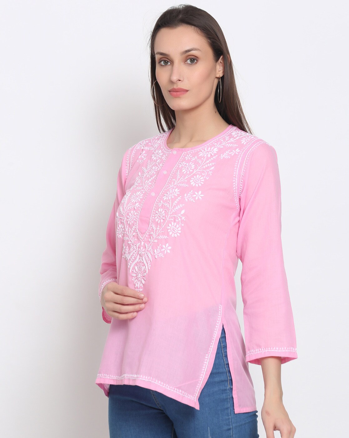 Buy Pink Kurtis & Tunics for Women by Clothing Culture Online | Ajio.com