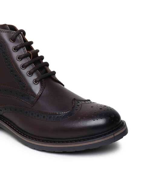 Mens black hotsell brogue boots