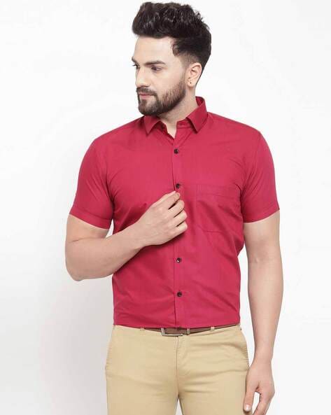 Jainish Men Solid Regular Fit Shirt