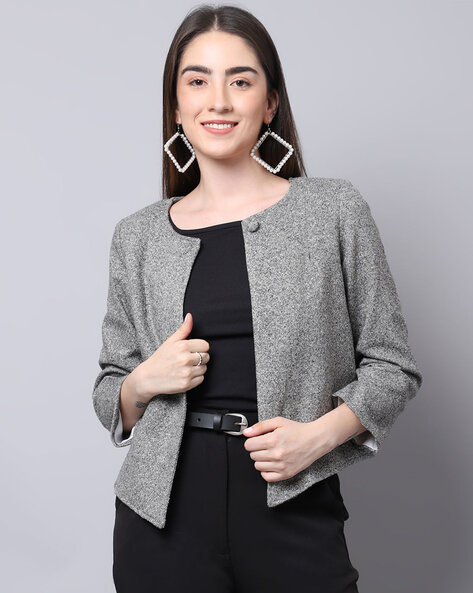Plus Size Womens Slim Fit Woolen Grey Coat Women With Turn Down Collar For  Autumn And Winter Office Wear From Just4urwear, $17.9 | DHgate.Com