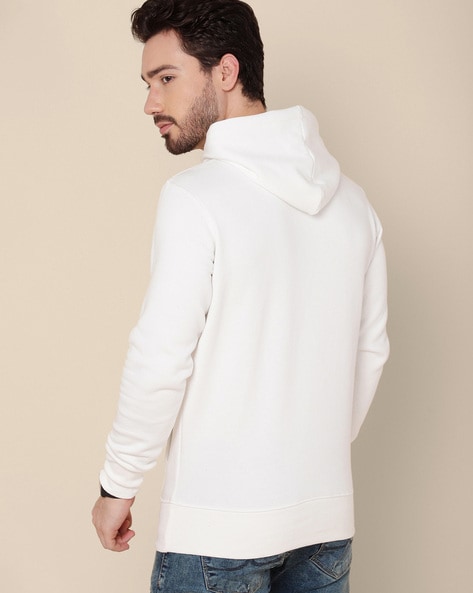 Full best sale white hoodie