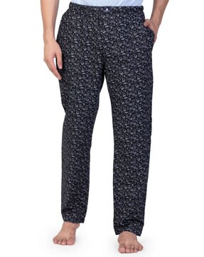 Short Sleeve Pyjama Top And Trousers Set  NavyMulti  Just 7