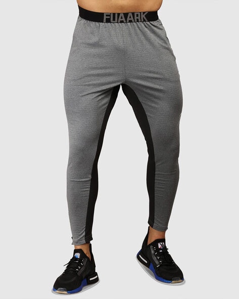 La Greca Nylon Gym Track Pants Gray | Versace US