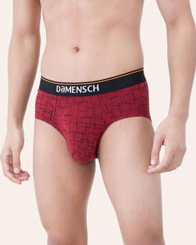 damensch Geometric Print Elasticated Briefs-picture-36