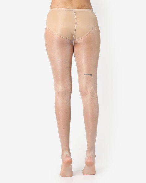 Beige solid outlet stockings