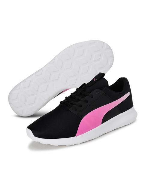 Pink and black puma clearance shoes