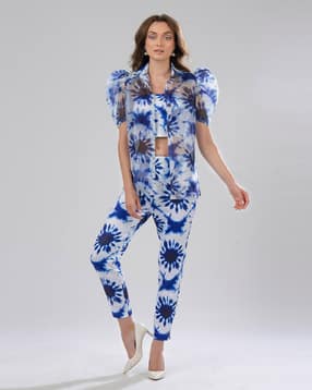 Tie & Dye Print Pant-Suit Set-image-21