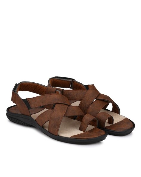 Daily Wear Men Black Brown Leather Sandal at Rs 375/pair in Agra | ID:  2851511043230