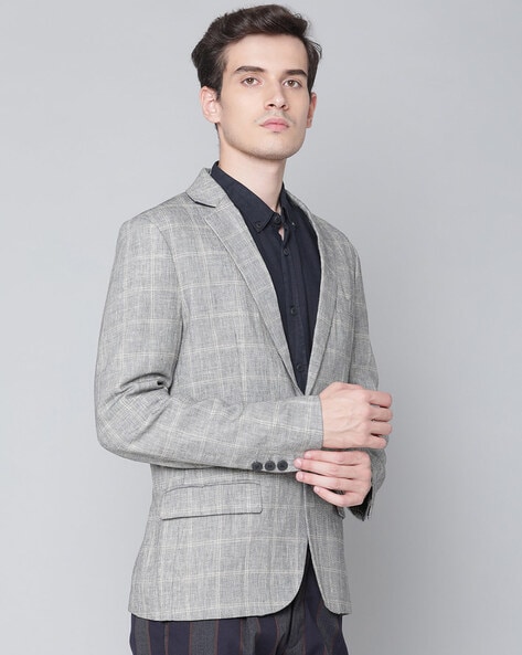 Steel grey online blazer