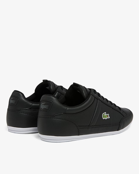 Mens black lacoste hotsell trainers sale