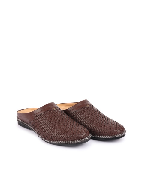 basket weave mules