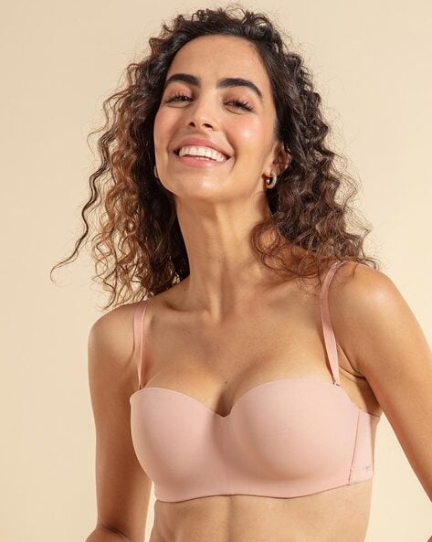 FE52 UnderWired Padded Cotton Elastane Full Coverage Multiway Styling  Strapless Bra