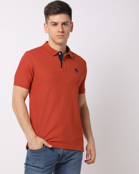 Regular Fit Logo Embroidered Polo T-Shirt