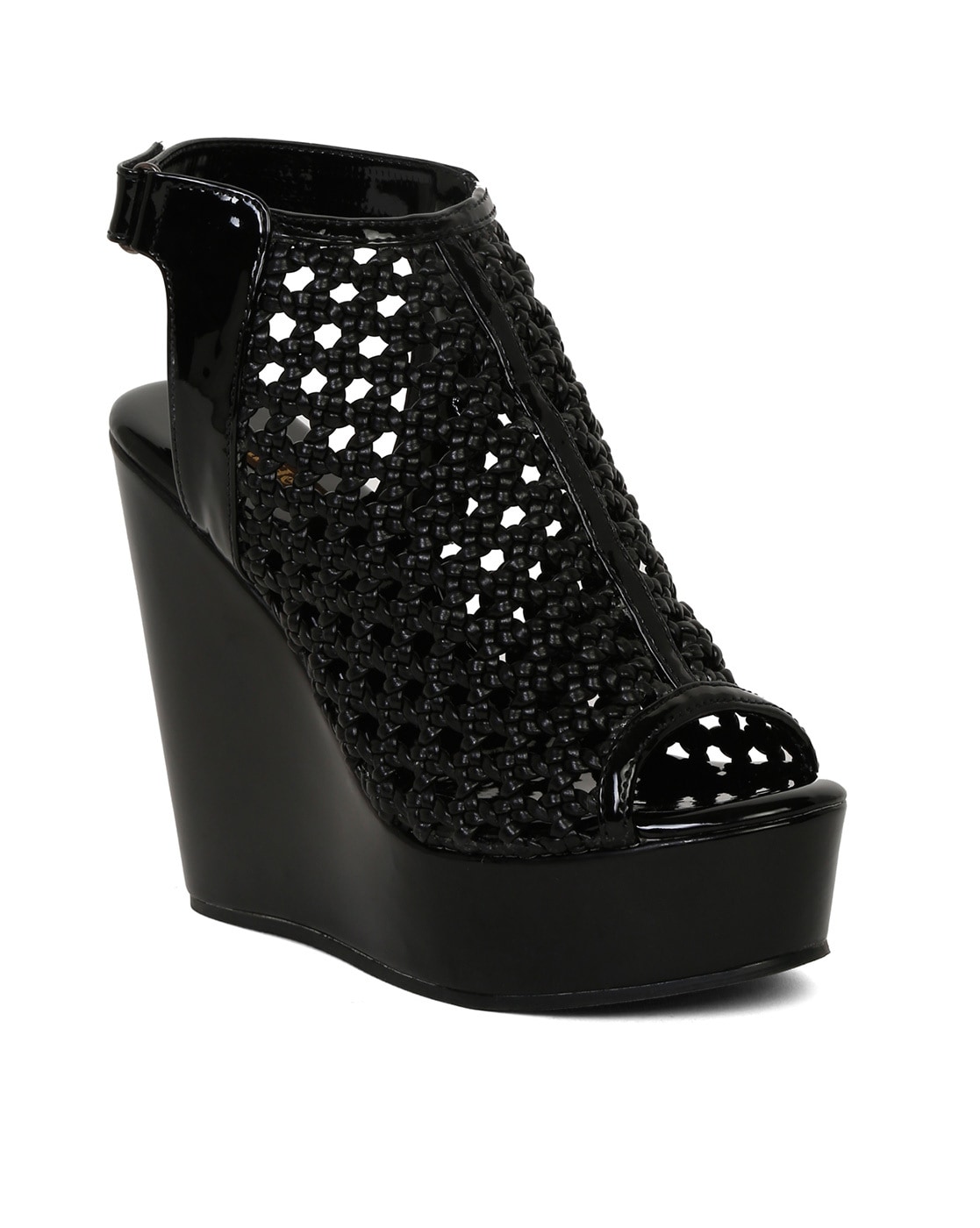 Black flat wedges new arrivals