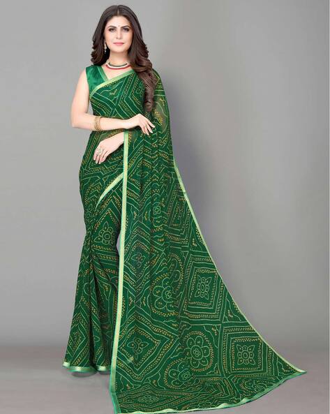 Buy Chunri Print Chiffon Saree for Women Online from India's Luxury  Designers 2024