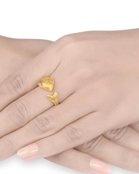 Gold ring hot sale fish design