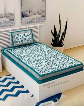 uniqchoice Jaipuri Single bedsheet With 1 Pillow Cover-picture-16