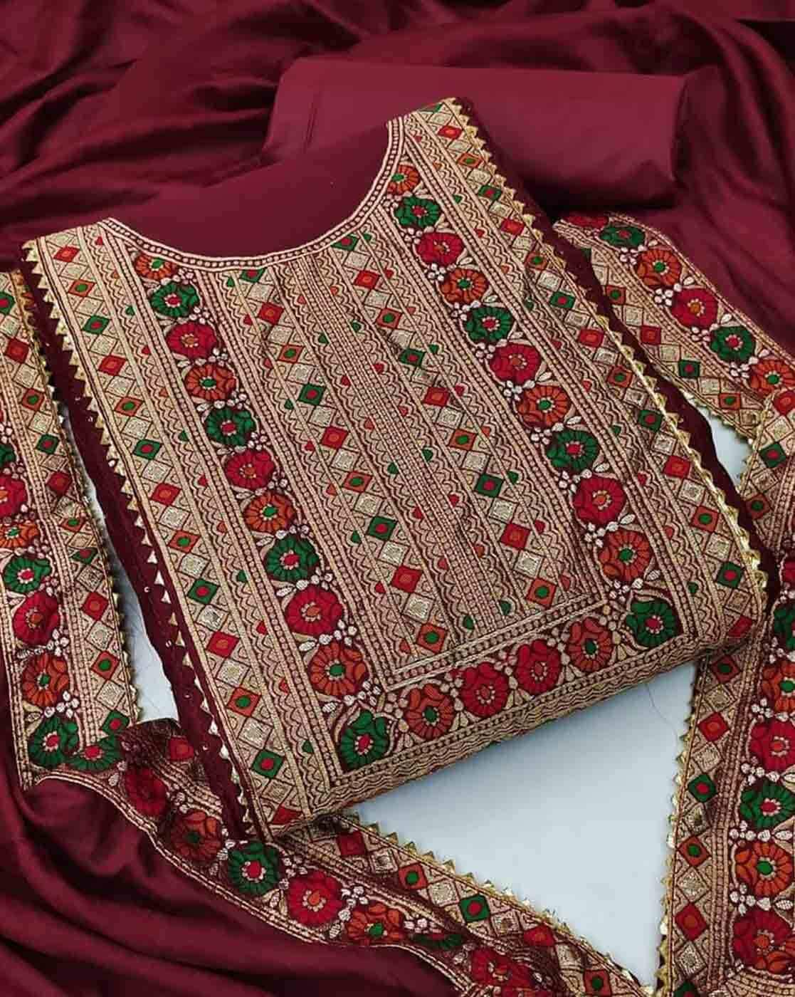 Buy Beige Dress Material for Women by SATRANI Online | Ajio.com