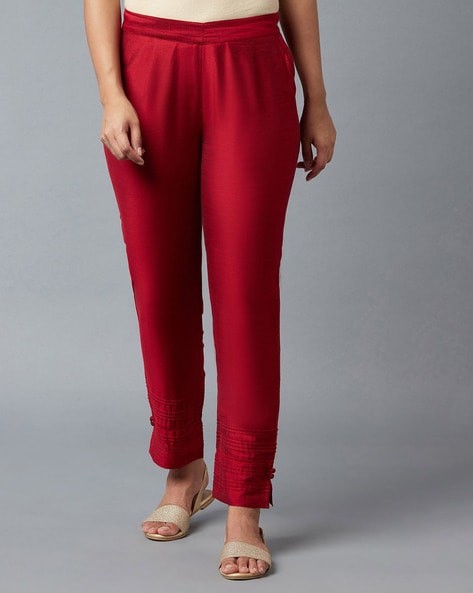 Red High Rise Culottes |193101901-chili-Oil