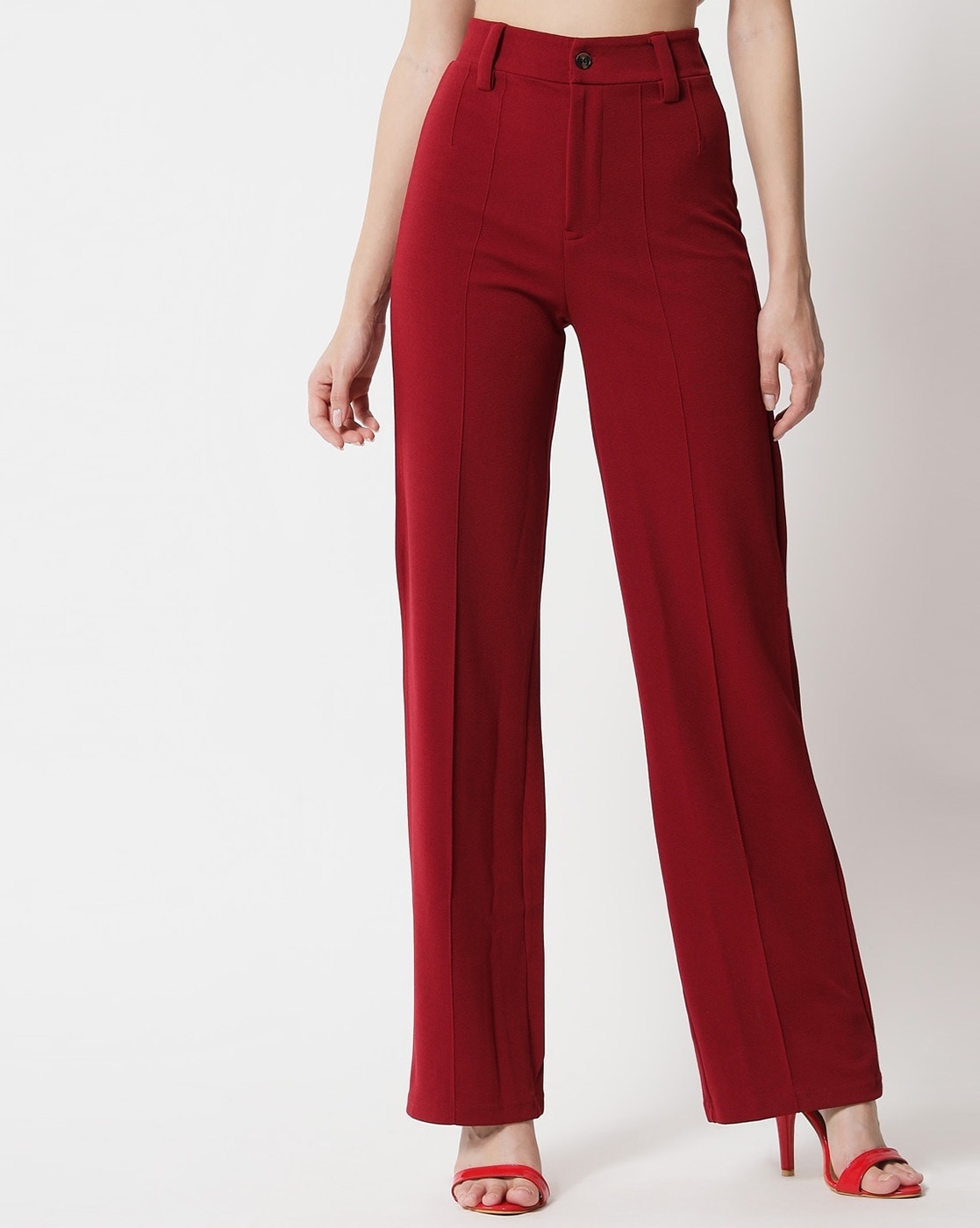 Buy pink Trousers & Pants for Women by Outryt Online | Ajio.com