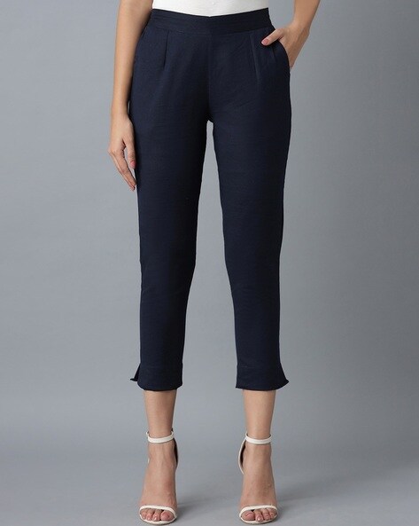 Slim Trouser Ankle Pants - Light Blue Heather Blue | NYDJ