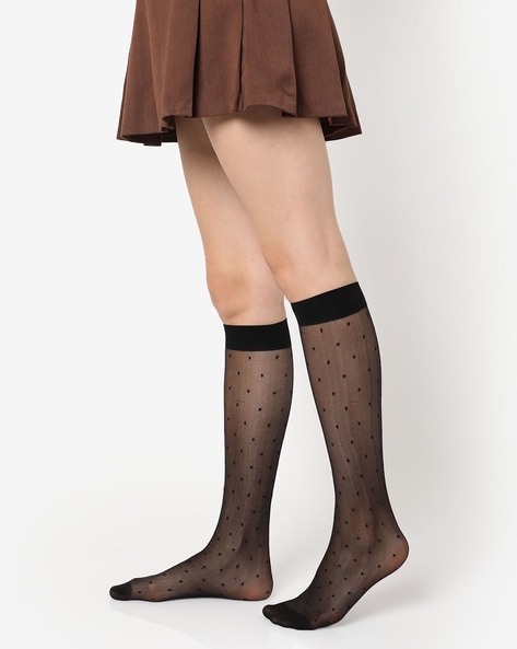 NICSY transparent socks 9 Pairs womensgirls Ultra Thin Dress Socks Silk  Sheer Business Socks Soft
