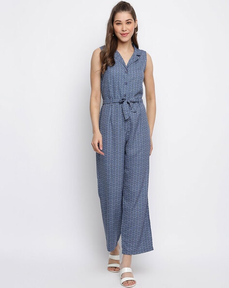 Mayra Graphic Print Sleeveless Jumpsuit