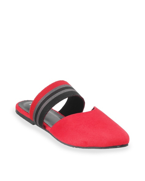 Red discount mules flats