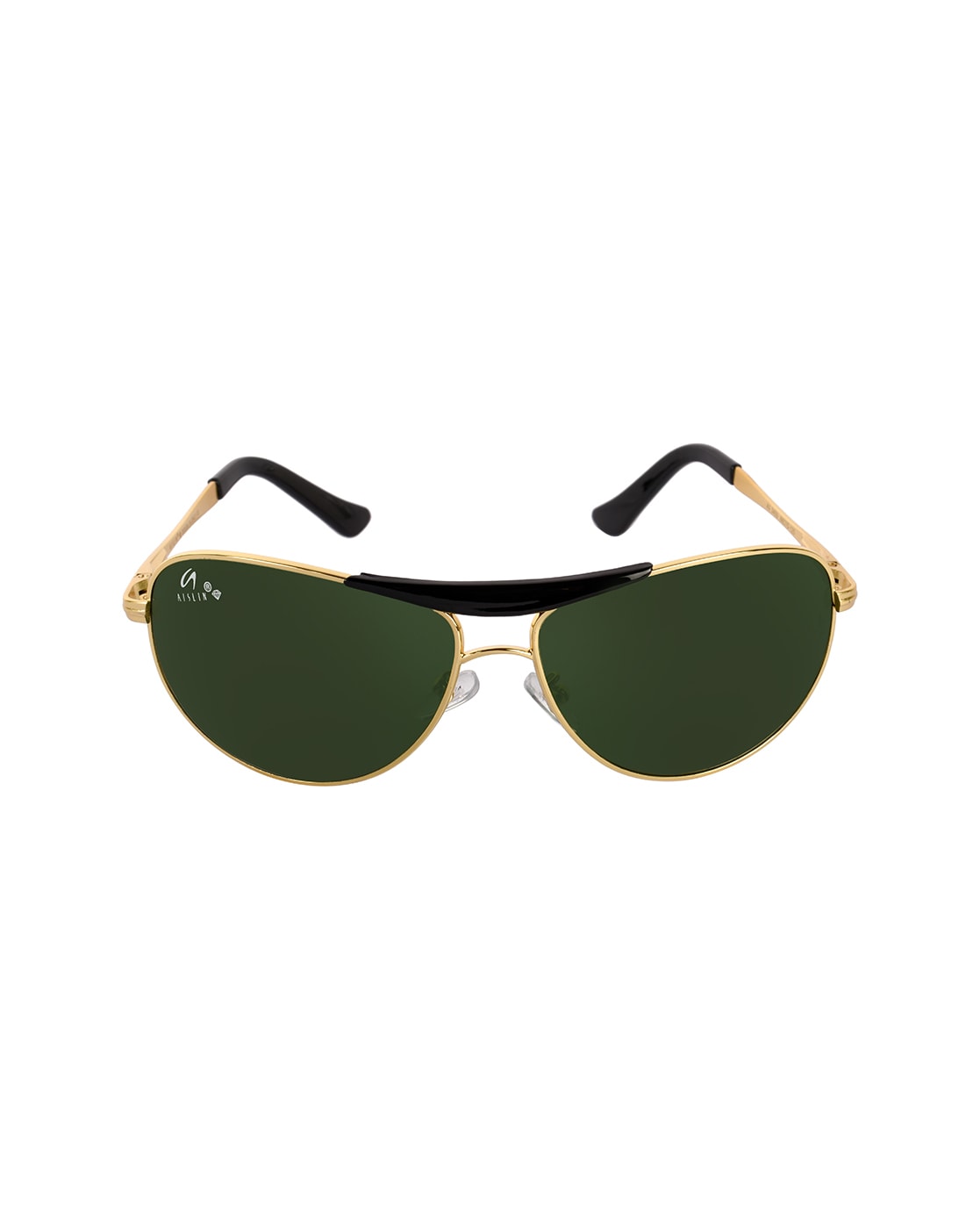 AISLIN® Toughened Glass Aviator Sunglasses for Men & Women (Medium |  AS-3025) (Gun Frame | G-15 (Dark Green) Lenses) : Amazon.in: Fashion