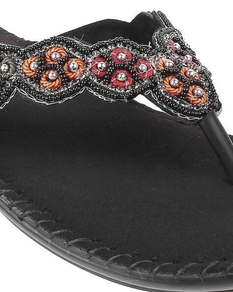 Embellished slippers hot sale