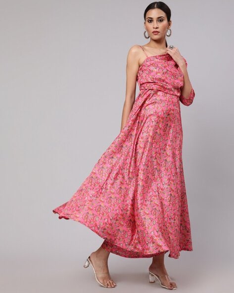 Buy online V-neck Marble Print Maxi Dress from western wear for Women by Aks  for ₹1000 at 50% off | 2024 Limeroad.com