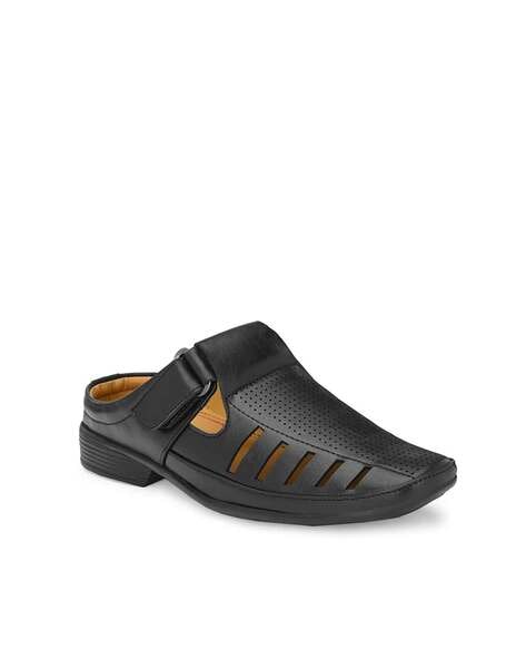 Black discount work sandals