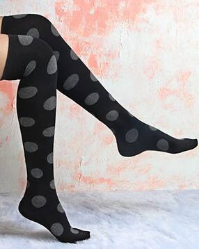 bonjour Polka-dot Knee-high Socks-picture-37