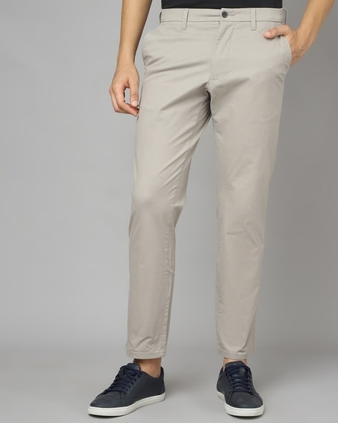 Buy stone Trousers & Pants for Men by ALTHEORY Online | Ajio.com