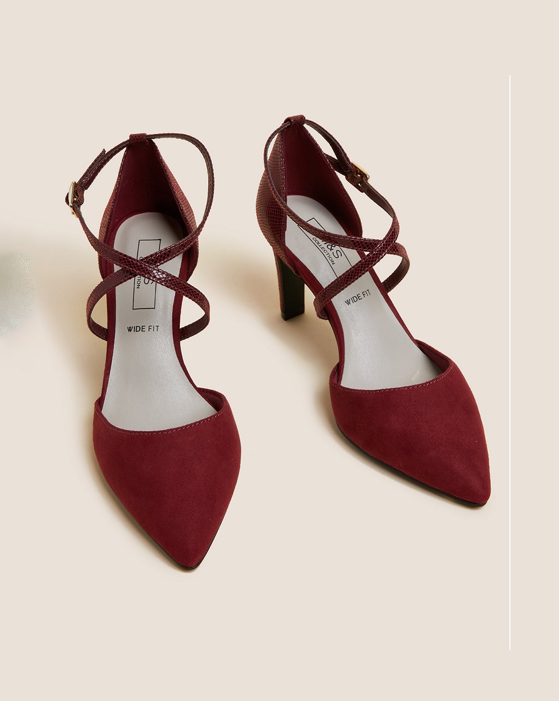 Burgundy best sale mid heels