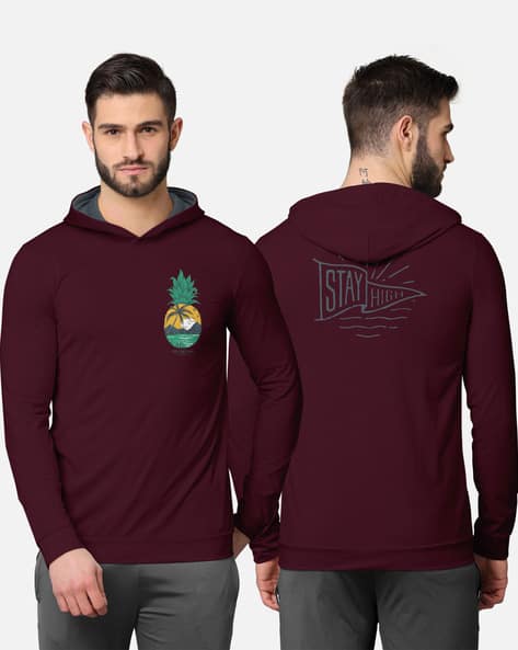 Buy Burgundy Tshirts for Men by Bullmer Online