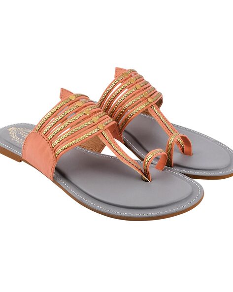 Thong strap Sandals With Synthetic Upper