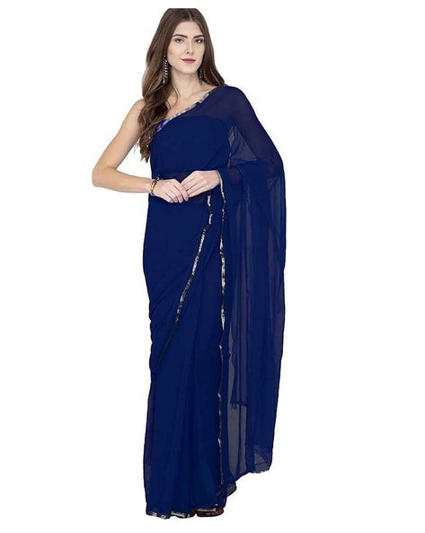 Black Plain Pure Chiffon Saree at Rs 210 | Chiffon Saree in Surat | ID:  2850370883291