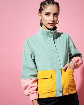 Women's color block on sale jacket