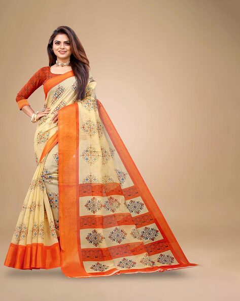 Buy multi Sarees for Women by JAANVI Online