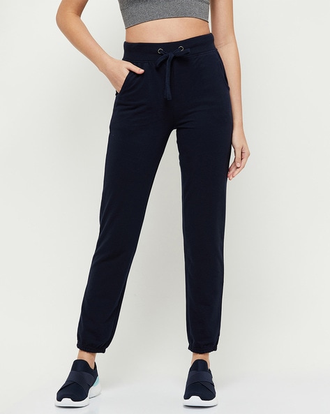 Women Fitted Joggers with Flap Pockets