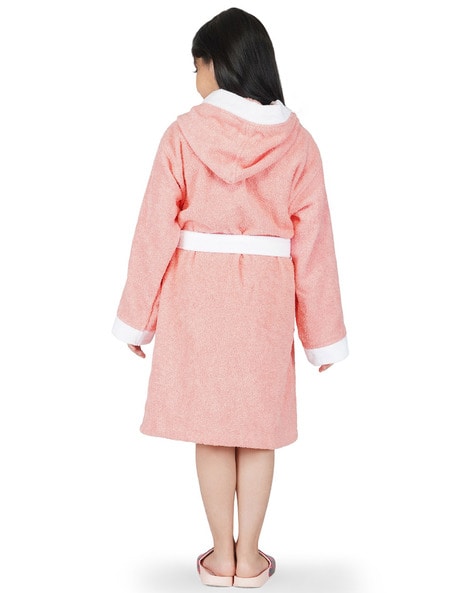 Kids Fleece Sleep Hooded Robe Light Pink Size 6 Years - Walmart.com