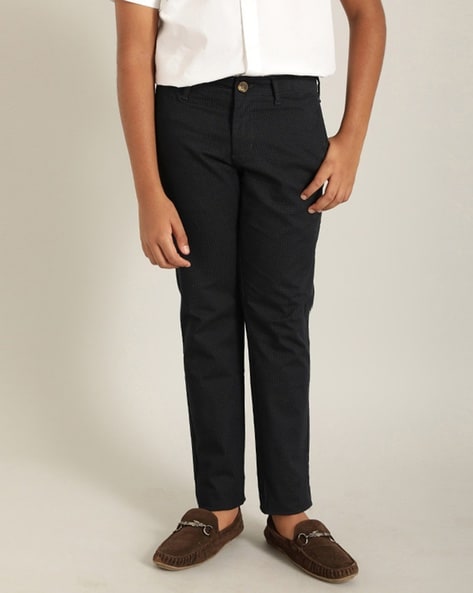 Buy Tapered Fit Trousers with Slip Pockets Online at Best Prices in India -  JioMart.