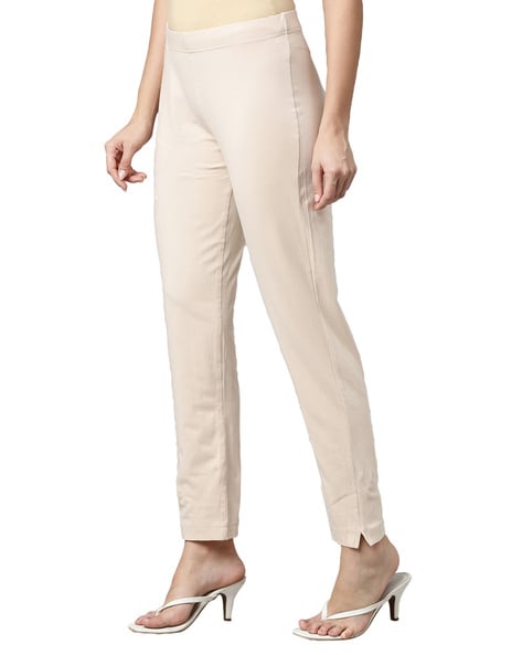 Buy Beige Pants for Women by GO COLORS Online