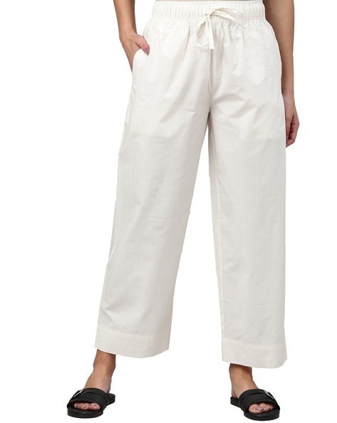 Buy Cream Pants for Women by GO COLORS Online