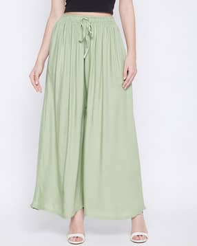Flared Palazzo with Elasticated Waist-image-36
