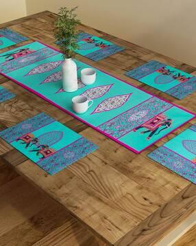 sej by nisha gupta Set of 7 Table Placemats & Runner-picture-30