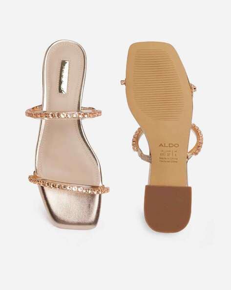 Buy Rose gold Heeled Sandals for Women by Aldo Online Ajio