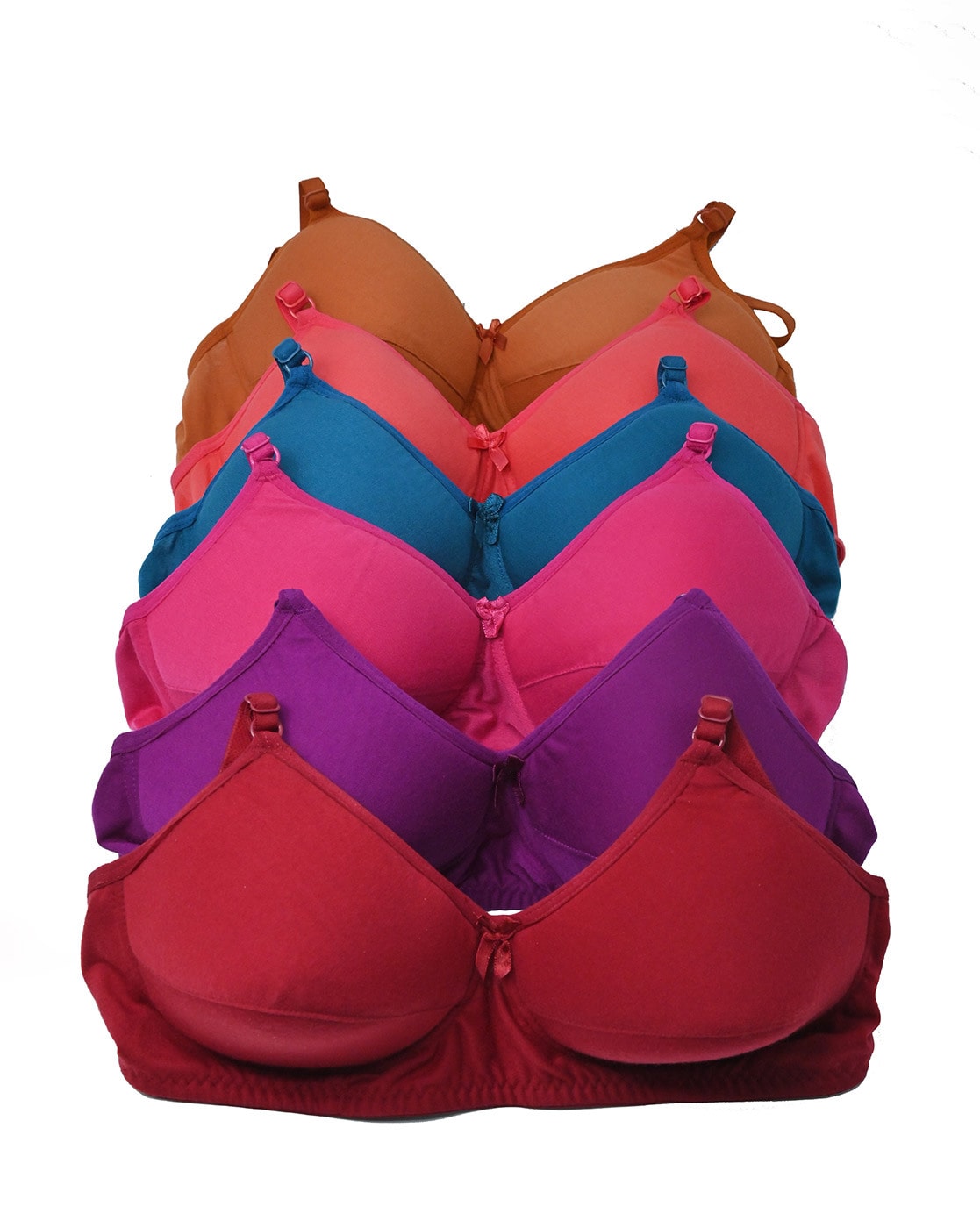 Buy Swangiya Women Multicolor Padded pushup mold Hosiery Bra Pack Of 2, Bras, Hosiery, Shape Wear